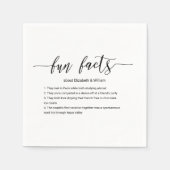 Serviette En Papier Mariage Cocktail serviettes avec des faits amusant (Devant)