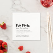 Serviette En Papier Mariage Cocktail serviettes avec des faits amusant (En situation)