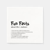 Serviette En Papier Mariage Cocktail serviettes avec des faits amusant (Devant)