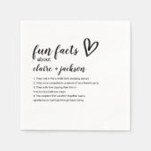 Serviette En Papier Mariage Cocktail serviettes avec des faits amusant (Devant)