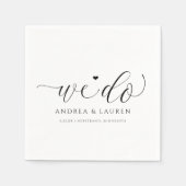 Serviette En Papier Mariage Cocktail serviettes Simple Élégant Script (Devant)