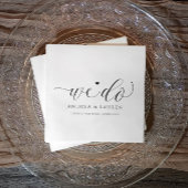 Serviette En Papier Mariage Cocktail serviettes Simple Élégant Script