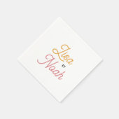 Serviette en papier Mariage colorus (Coin)