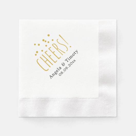 Serviette En Papier Mariage confetti (Devant)