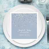 Serviette En Papier Mariage Confetti en argent Dusty