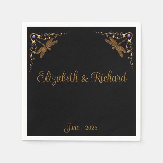 Serviette En Papier Mariage Conte de Fées Fantastique (Devant)