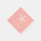 Serviette En Papier Mariage Coral Starfish (Coin)
