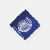 Serviette En Papier mariage côtier chic marine bleu marine (Coin)