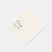 Serviette En Papier Mariage côtier Cocktail Napkin Bride & Groom Nom (Coin)