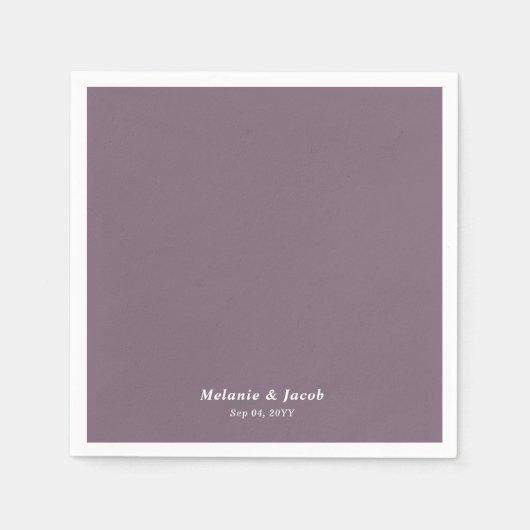 Serviette En Papier Mariage couleur olive (Devant)