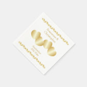 Serviette En Papier Mariage couleur or de conception de coeur (Coin)