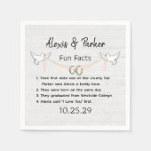 Serviette En Papier Mariage Couple Fun Faits (Devant)
