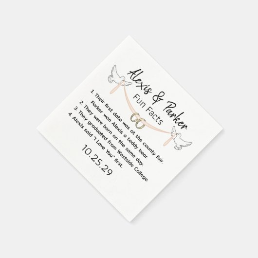 Serviette En Papier Mariage Couple Fun Faits (Coin)