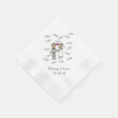 Serviette En Papier Mariage Couple I Do Personnalisé Papier Serviettes (Coin)