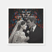 Serviette En Papier Mariage couple idées cadeaux personnalisées (Devant)