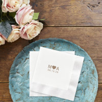 Mariage Couple Monogram Love Heart