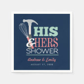 Serviette En Papier Mariage couple pratique His & Hers marteau fouet d (Devant)