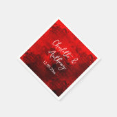 Serviette En Papier Mariage Creative Abstrait Artwork rouge (Coin)