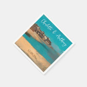 Serviette En Papier Mariage Creative Village Sea Sky impressionniste (Coin)