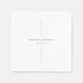 Serviette En Papier Mariage d'accueil minimaliste moderne (Devant)