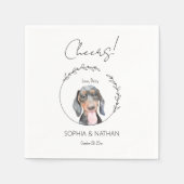 Serviette En Papier Mariage Dachshund Chien simple Cocktail  Napkins (Devant)