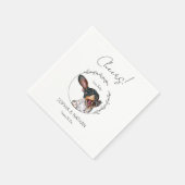 Serviette En Papier Mariage Dachshund Chien simple Cocktail  Napkins (Coin)