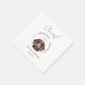 Serviette En Papier Mariage Dachshund Chien simple Cocktail  Napkins (Coin)