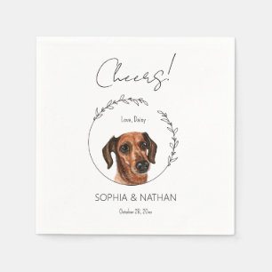 Serviette En Papier Mariage Dachshund Chien simple Cocktail  Napkins
