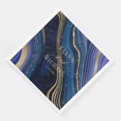 Serviette En Papier Mariage d'âge Abstrait, minuit ID827 (Coin)