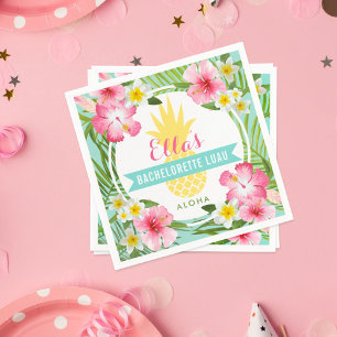 Serviette En Papier Mariage d'ananas tropical Bachelorette Luau