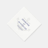 Serviette En Papier Mariage d'Ancres nautiques moderne (Coin)