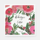 Serviette En Papier Mariage d'anémone aquarelle (Devant)