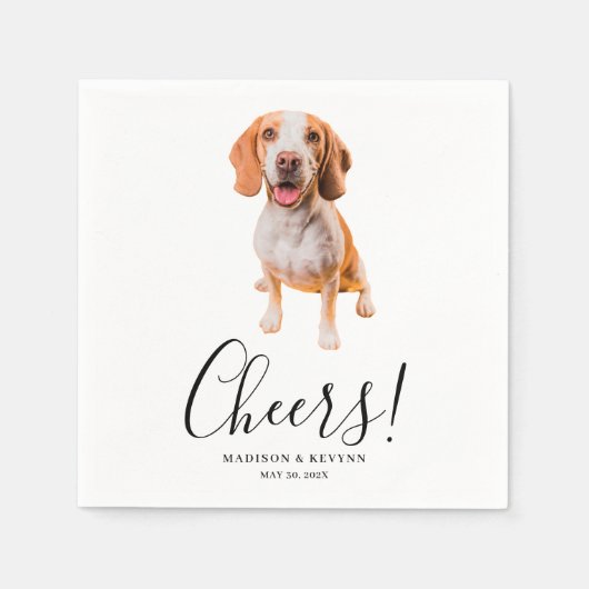 Serviette En Papier Mariage d'animaux de compagnie (Devant)