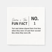 Serviette En Papier Mariage d'anniversaire moderne noir et blanc Fun F (Devant)