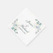 Serviette En Papier Mariage d'aquarelle (Coin)