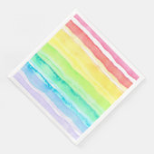 Serviette En Papier Mariage d'aquarelle arc-en-ciel (Coin)