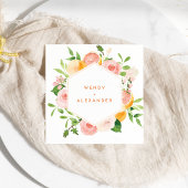 Serviette En Papier Mariage d'aquarelle Citrus