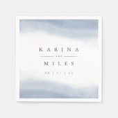 Serviette En Papier Mariage d'aquarelle côtière Ebb Tide (Devant)