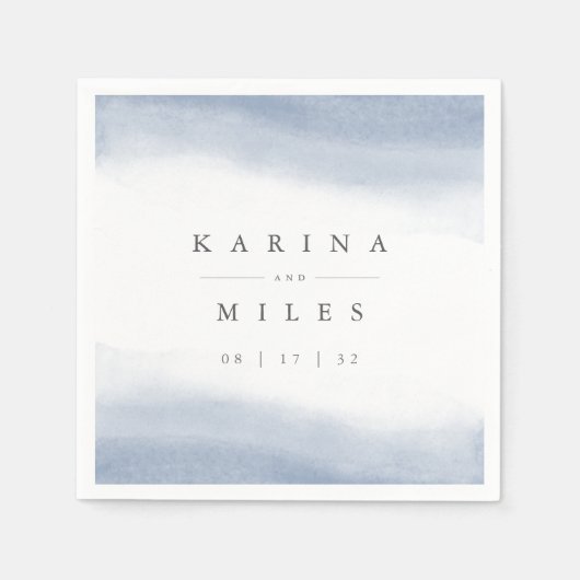 Serviette En Papier Mariage d'aquarelle côtière Ebb Tide (Devant)