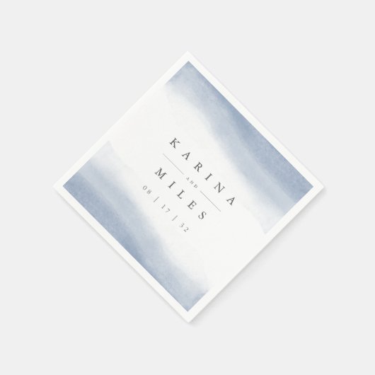 Serviette En Papier Mariage d'aquarelle côtière Ebb Tide (Coin)