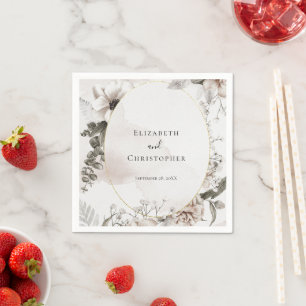 Serviette En Papier Mariage d'aquarelle couleur rose pâle