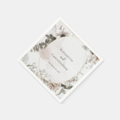 Serviette En Papier Mariage d'aquarelle couleur rose pâle (Coin)