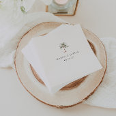 Serviette En Papier Mariage d'aquarelle Palm Tree