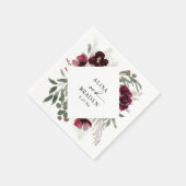 Serviette En Papier Mariage d'aquarelle Rose Boho Pampas (Coin)