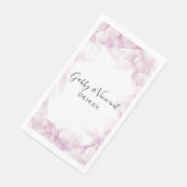 Serviette En Papier Mariage d'aquarelle rose pâle (Coin)