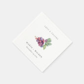 Serviette En Papier Mariage d'aquarelle rustique (Coin)