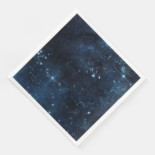 Serviette En Papier Mariage d'aquarelle Sky Celestiy Galaxy (Coin)