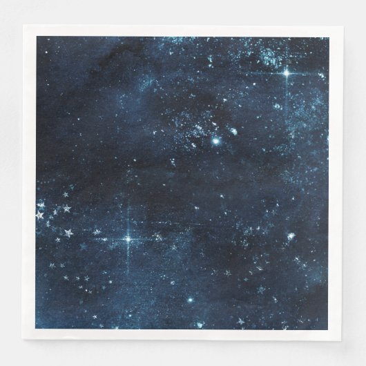 Serviette En Papier Mariage d'aquarelle Sky Celestiy Galaxy (Devant)