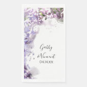 Serviette En Papier Mariage d'aquarelle violet Lilac Fleurs (Devant)