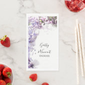 Serviette En Papier Mariage d'aquarelle violet Lilac Fleurs (En situation)